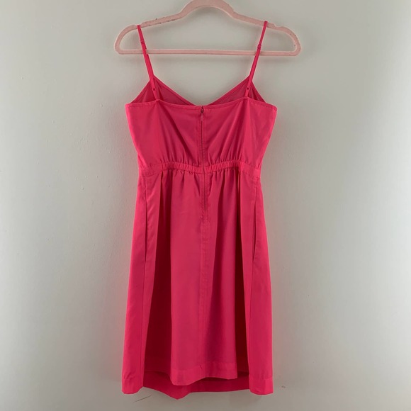 J.CREW Hot Pink Spaghetti Strap Mini Dress 0 - Picture 5 of 11